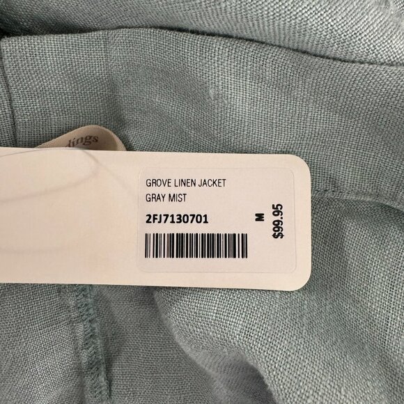 Soft Surroundings Grove Linen Jacket Medium Gray Mist Seafoam NWT CJ-1815 - Picture 8 of 10